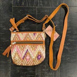 Handmade, genuine leather crossbody bag